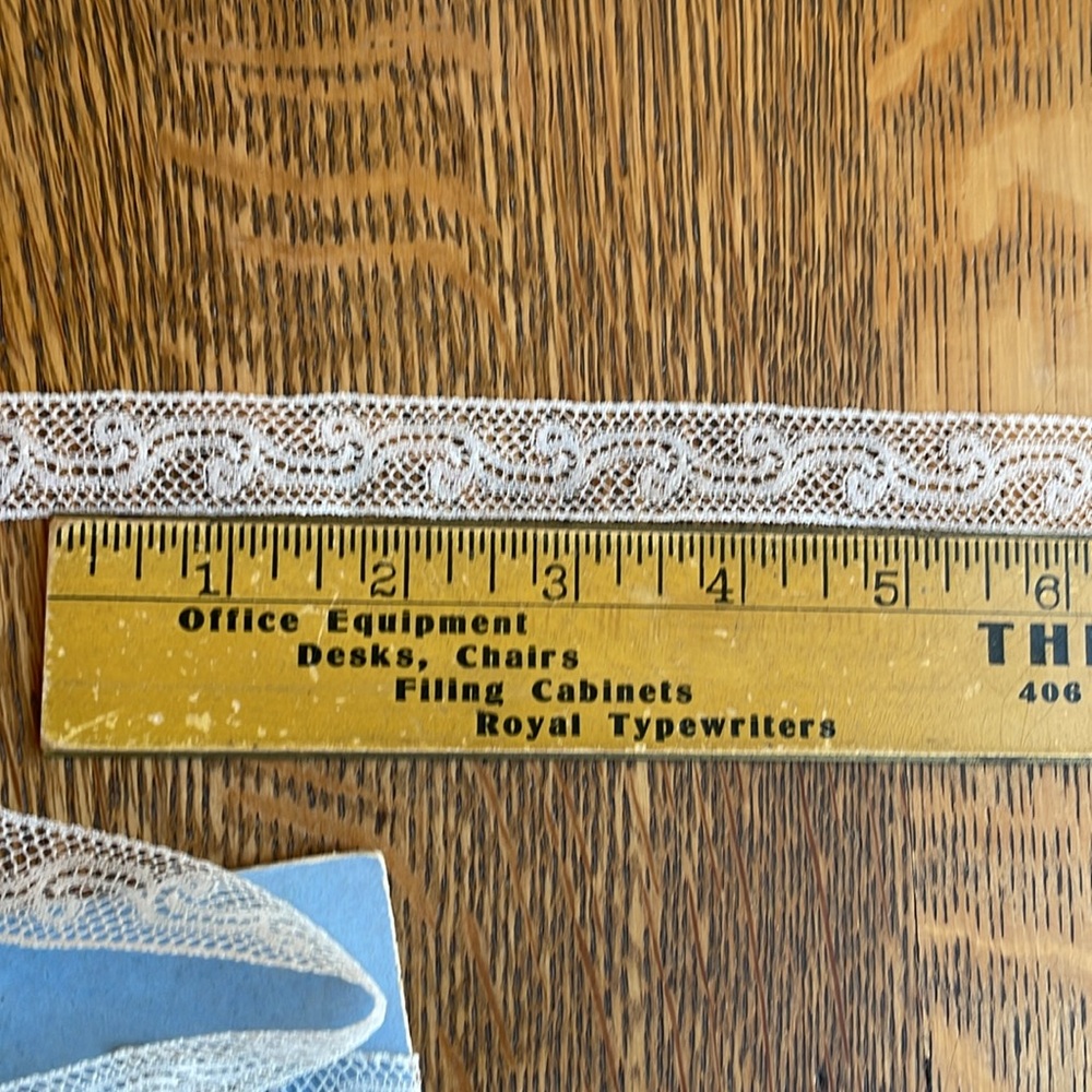 Vintage French cream/ecru lace, 3/4" wide, 3 yards